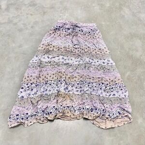 Vintage 90s y2k‎ patchwork midi skirt